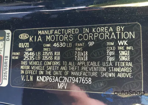 2022 Kia Sportage Nightfall Edition from USA, damaged, VIN KNDP63AC2N7947658